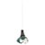 French Vintage Green Glass Ceiling Lamp, 1940 For Sale - Image 14 of 14