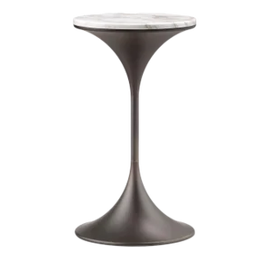 Daperly Tall Carrara Brown Side Table by Paolo Rizzato