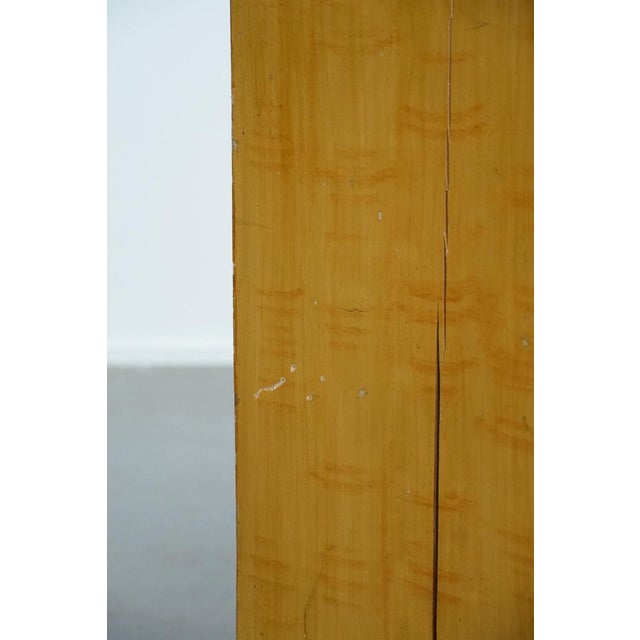 Wooden One-Door Bedside Table with Light Marble Top For Sale - Image 17 of 18