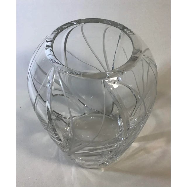 Contemporary 1990’s Cut Glass Large Urn Vase For Sale - Image 3 of 13