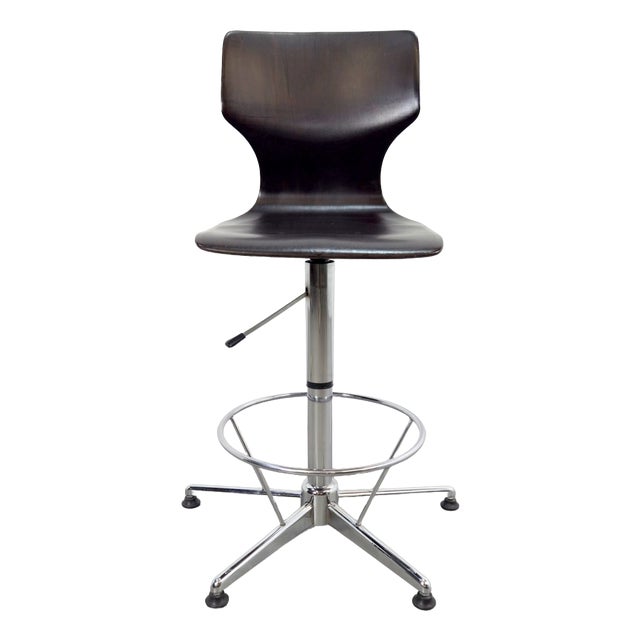 Studio Chair with Foot Ring by Adam Stegner for Flötotto Pagholz, 1970 For Sale