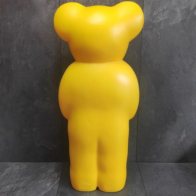 Lumibär Lamp Bear Standing in Yellow from Elmar Flötotto, Germany, 1990s For Sale - Image 4 of 7