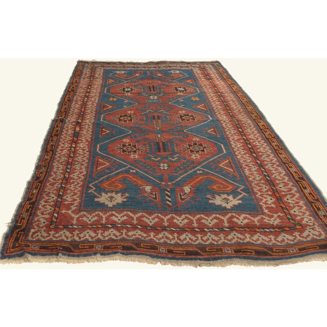 Tribal Late 19th Century Caucasian Kazak Rug, 03'06 X 05'08 For Sale - Image 3 of 10