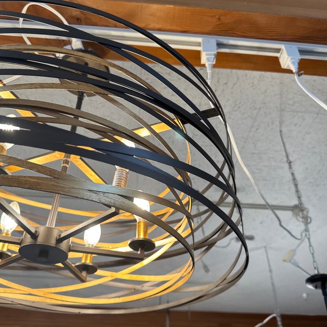 Minka Lavery Vortic Flow Chandelier For Sale - Image 10 of 12