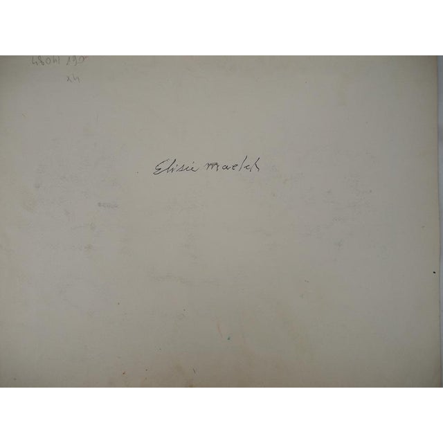 Elisée Maclet, The Village of Corté in Corsica, Watercolor, Early 20th Century For Sale - Image 7 of 8