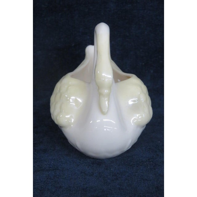 Belleek Pottery Ireland Yellow Luster Porcelain Swan Figurine Creamer 5204b For Sale - Image 18 of 18