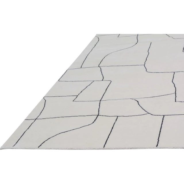 2000 - 2009 Moroccan Azilal Hand Knotted Wool Rug,8'1"X10' For Sale - Image 5 of 6