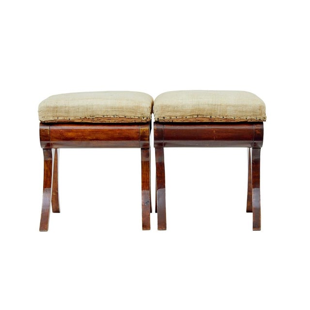 Traditional Antique Scandinavian Stools, 1840, Set of 2 For Sale - Image 3 of 7