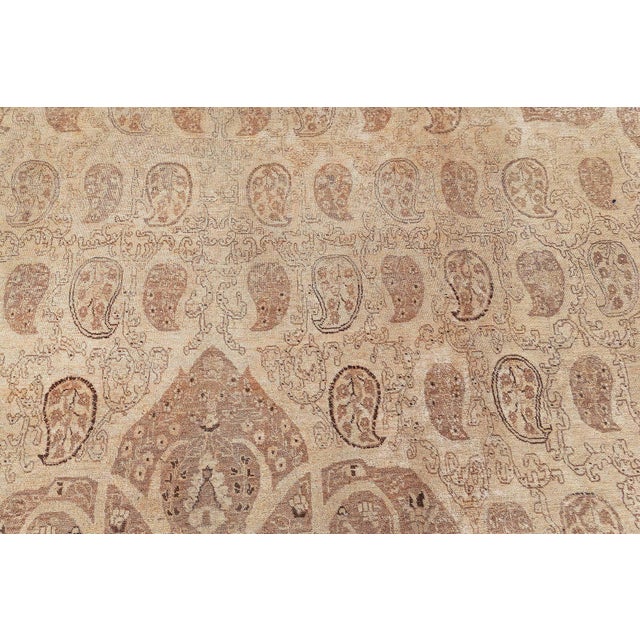 Authentic 19th Century Persian Tabriz Handmade Wool Rug For Sale In New York - Image 6 of 8