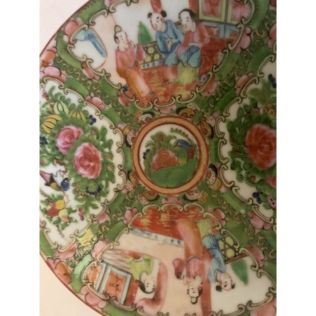 Antique Chinese Rose Medallion Porcelain Plate – 19th Century For Sale - Image 13 of 13