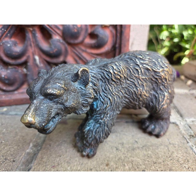 American Bronze California Bear Statue For Sale - Image 3 of 6
