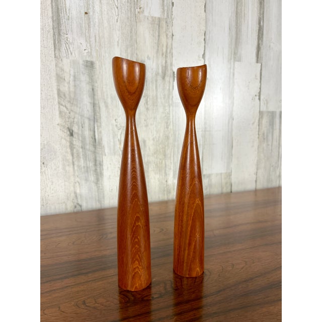 Mid-Century Modern Danish Modern Candle Holders For Sale - Image 3 of 12