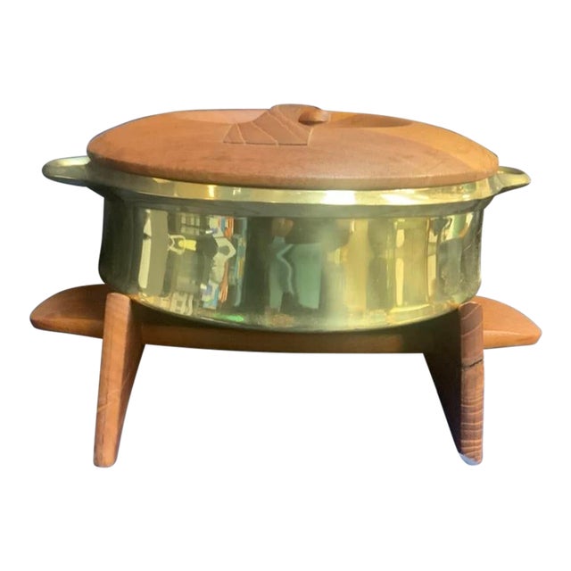 VTG Dansk Teak Warming Pan Chafing Dish Jens Quistgaard JHQ Danmark Denmark For Sale