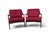 Mid-Century Armchairs in Wood and Burgundy Velvet, 1960s, Set of 2 For Sale - Image 10 of 10