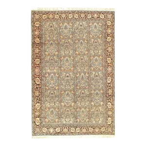 2020s Fine Hand Knotted Art Silk Vintage Tabriz Design