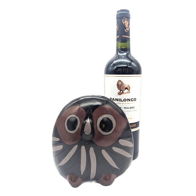 Ceramic Tonalá Mexico Owl Ceramic Figurine For Sale - Image 7 of 11