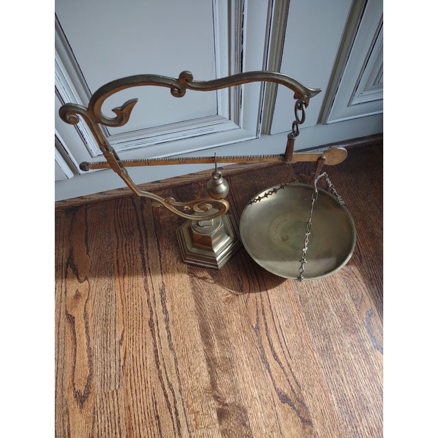 Vintage Italian Brass Scale For Sale - Image 9 of 9