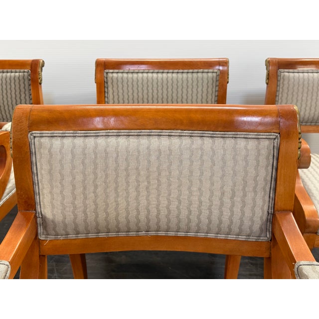 Neoclassical Influenced Vintage Armchairs, Set of Four For Sale In San Francisco - Image 6 of 12