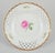 Meissen, Germany. A set of six "Pink Rose" reticulated lunch plates. Hand-painted with pink roses, gold rim. Approximately...