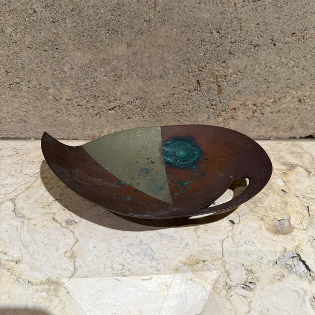 Los Castillo 1950s Los Castillo Patinated Metales Casados Sculptural Dish For Sale - Image 4 of 7