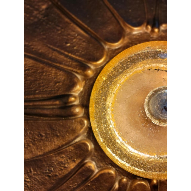 Monumental Sculptural Bronze Wall Lamp 1960s For Sale - Image 6 of 17