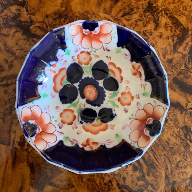 Mid 19th Century Antique English Imari Porcelain Tea Cup and Saucer For Sale - Image 5 of 8