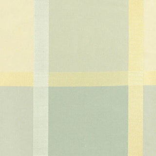 Sample - Schumacher Surat Silk Plaid Fabric in Robin's Egg For Sale