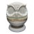 Fenton Milk Glass Owl Decision Maker Fortune Spinner Ring Holder. For Sale