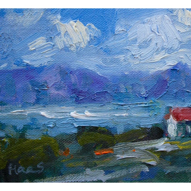 Contemporary Coastal — Lake Saiko, Japan Oil Painting For Sale - Image 3 of 7