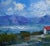 Contemporary Coastal — Lake Saiko, Japan Oil Painting For Sale - Image 3 of 7