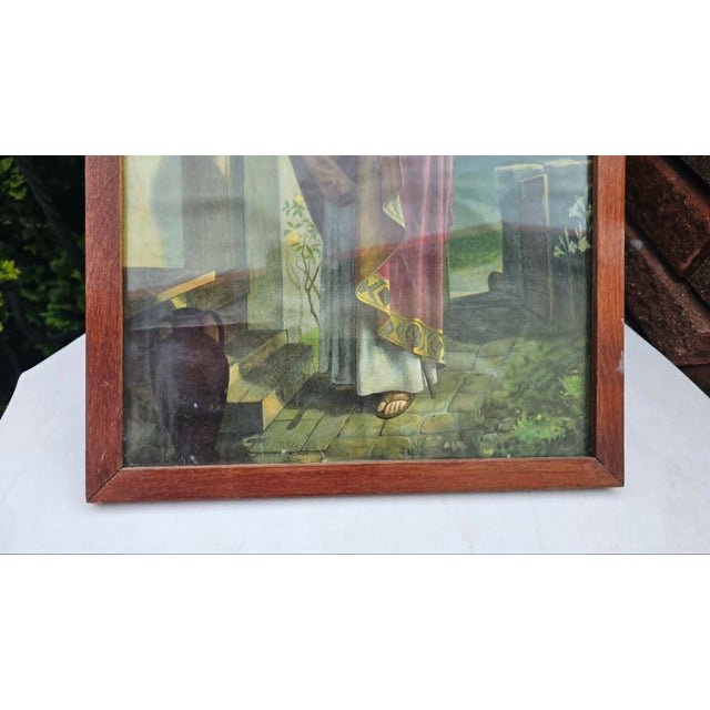 Wood Oswald Voelkel, Knock and It Shall Be Opened Unto You, 1900s, Chromolithograph, Framed For Sale - Image 7 of 10