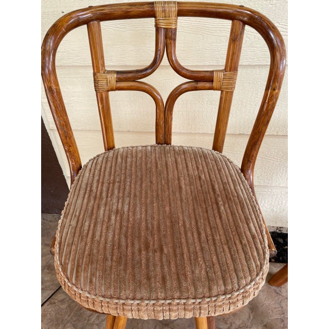 Vintage 2 Strand Rattan Swivel Barstools a Pair Chairish
