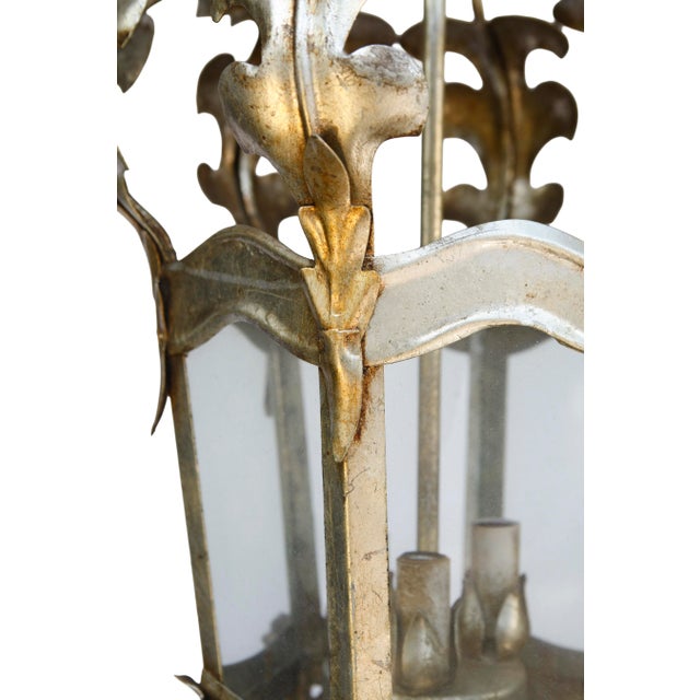 Antique Italian Tole Hanging Lantern For Sale In Los Angeles - Image 6 of 8