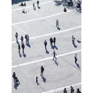 Michael Blann, People Walking Across a Plaza, Photographic Paper For Sale