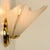 Gold Brass Leafs Opaline Wall Lights in the style of Hillebrand, 1970 For Sale - Image 6 of 10