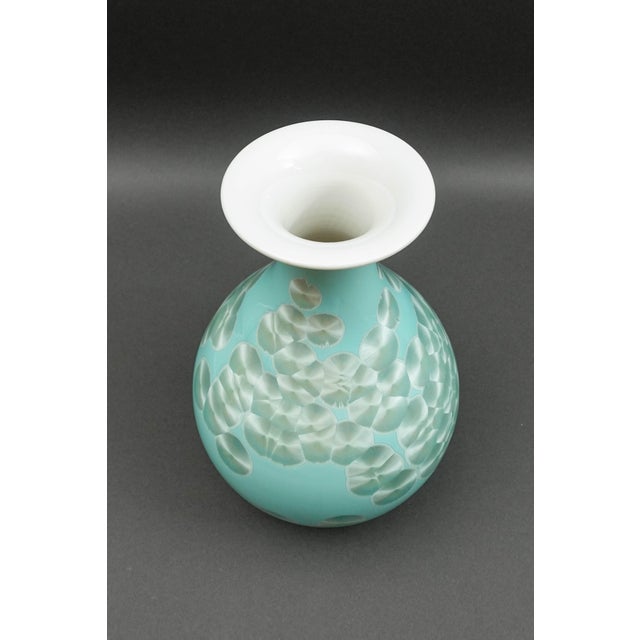 Shell John Richard Powder Blue Mother of Pearl Porcelain Vase 11 3/8" For Sale - Image 7 of 8