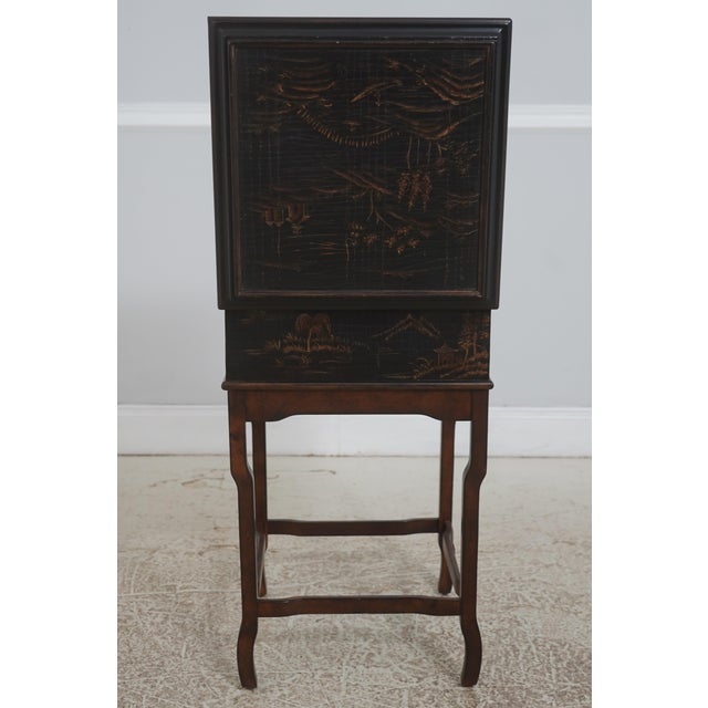 Ethan Allen Chinoiserie Decorated Flip Top Box For Sale - Image 13 of 15