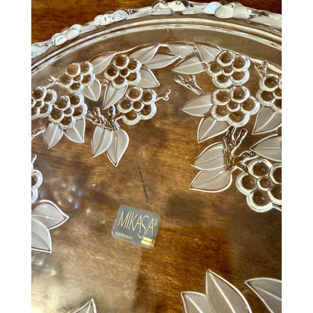 Mikasa Walther Carmen Crystal Cake Plate For Sale - Image 11 of 12