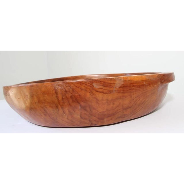 Brown 1960 Hand Hewn Organic Teak Burl Bowl For Sale - Image 8 of 12