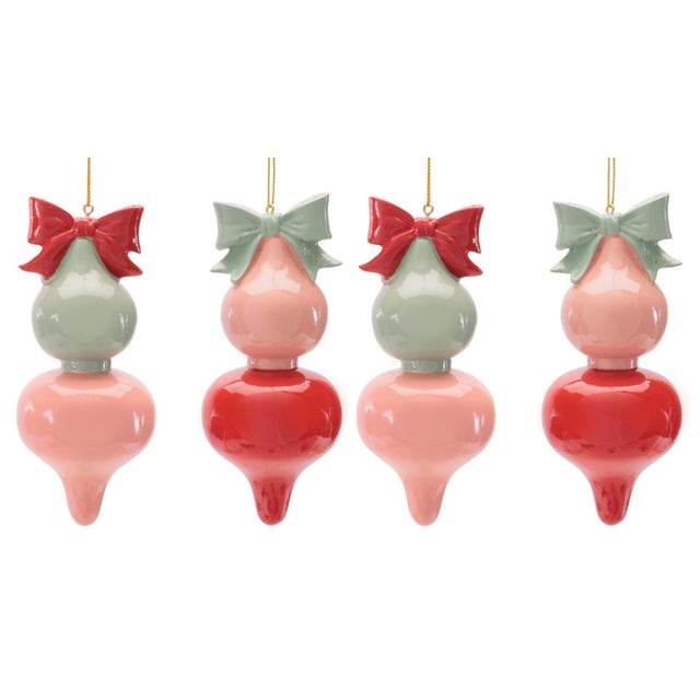 Plastic Resin Finial Ornaments (Set of 4) For Sale - Image 7 of 7