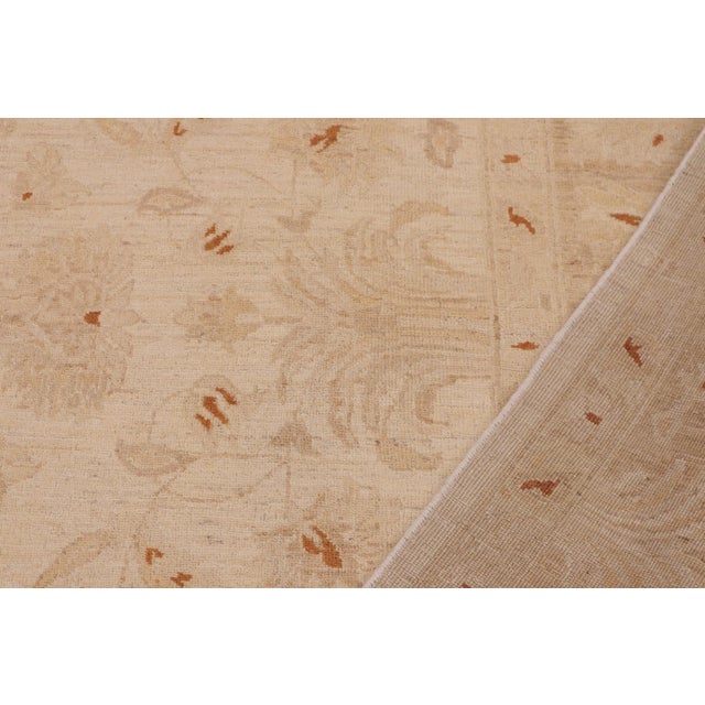 Textile Oriental Ziegler Beige Brown Hand-Knotted Wool Rug - 9'1'' X 11'9'' For Sale - Image 7 of 7