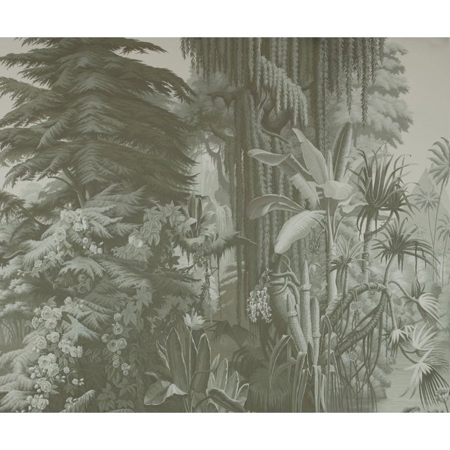 Not Yet Made - Made To Order Hand Painted Vintage Exotic Mountain Jungle Panoramic Mural Panels For Sale - Image 5 of 9