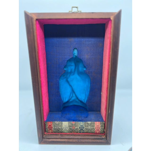 Jade Chinese Porcelain Wucai Vase W/ Rosewood & Jade 19th C., or Earlier in Display For Sale - Image 8 of 8