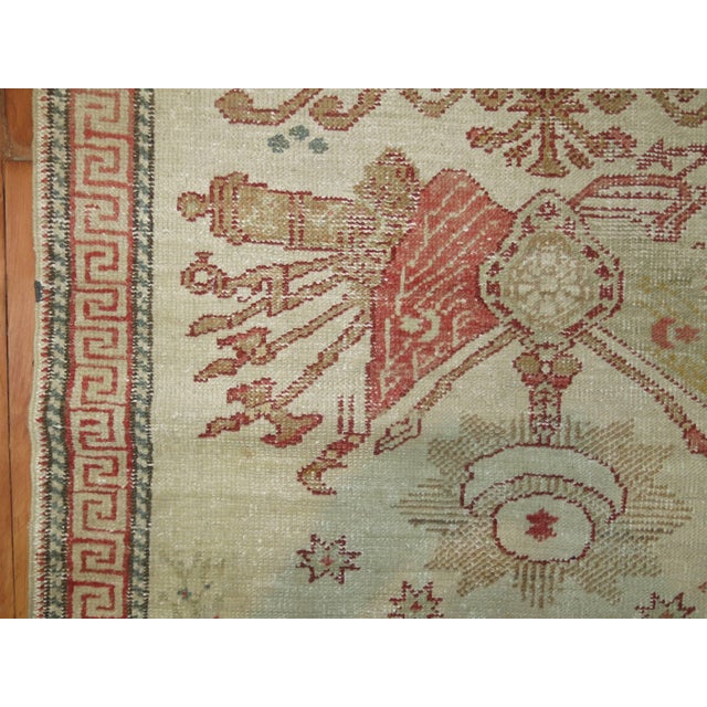 Ivory Antique Turkish Ghiordes Rug - 4' x 5'9" For Sale - Image 4 of 6