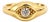 Vintage 14k Yellow Gold Dome Evil Eye Diamond Ring, Size 7.25 For Sale