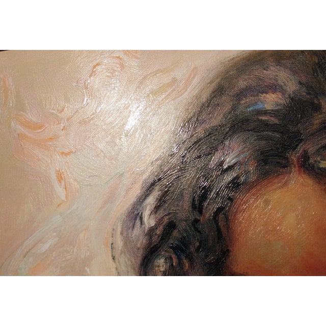 Pink 1990s Royo "Andaluza" Hand Signed Serigraph Art on Panel Custom Framed For Sale - Image 8 of 9