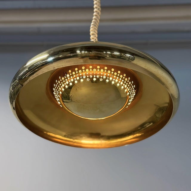 Gold Fior di Loto Pendant Lamp by Afra and Tobia Scarpa for Flos, 1960s For Sale - Image 8 of 9