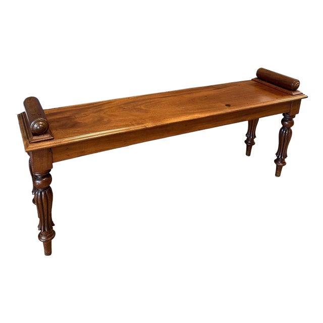 Antique Window Seat in Mahogany, 1880 For Sale
