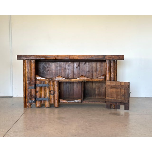 Rustic Vintage Rustic Chestnut Sideboard, 1960s For Sale - Image 3 of 14