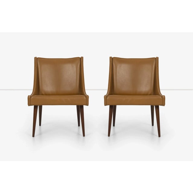 Mid-Century Modern Milo Baughman Slipper Chairs for Thayer Coggin - A Pair For Sale - Image 3 of 11